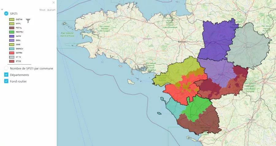 Carte du territoire du SPSTI